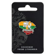 Pin Badge Vytis in the Outline of Lithuania